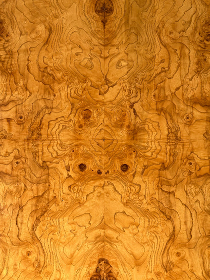 Lane Burl Wood Extendable Parsons Dining Table in the Style of Milo Baughman, 1970s