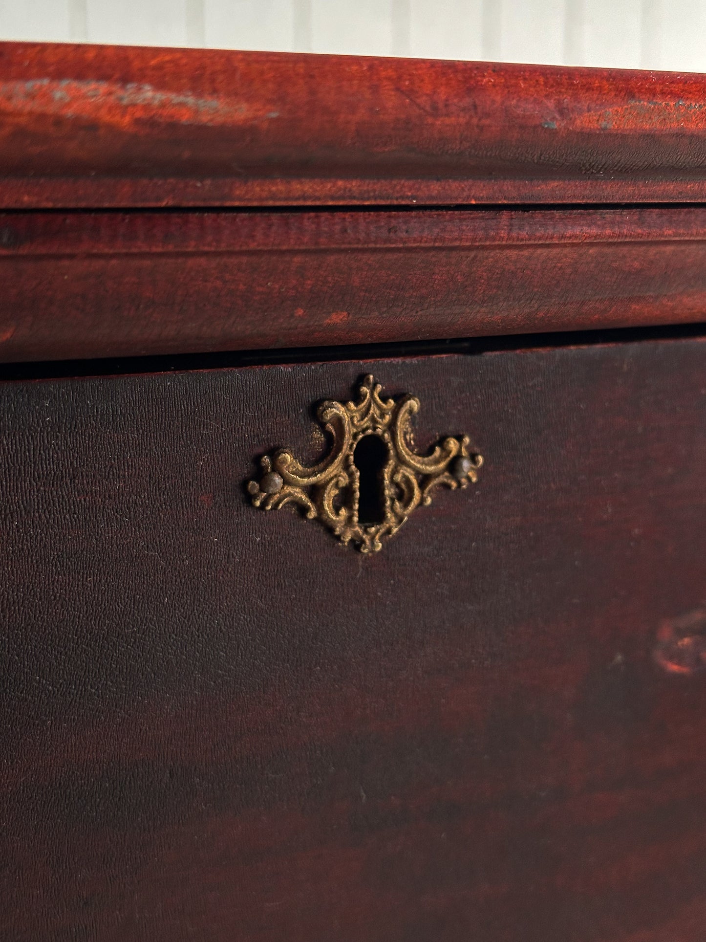 Antique Serpentine Mahogany Chest of Drawers, C. 1890