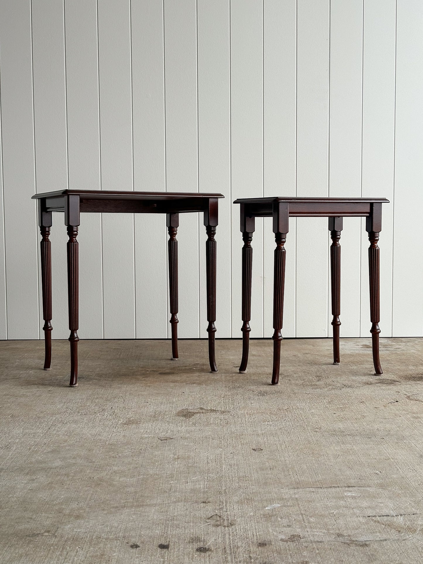 Pair of Vintage Mahogany Nesting Tables