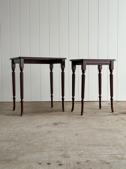 Pair of Vintage Mahogany Nesting Tables