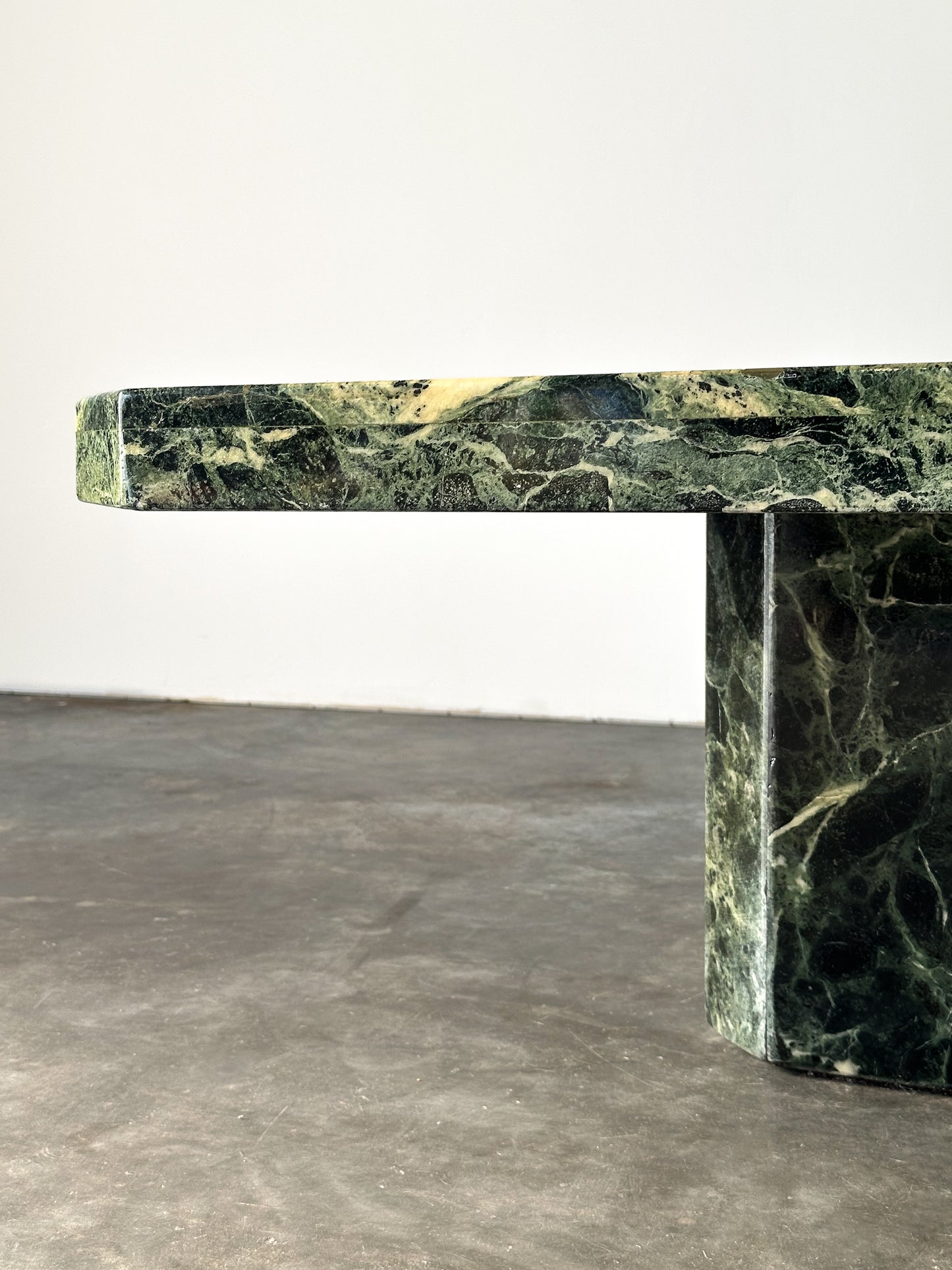 Verde Alpi Marble Coffee Table, Italy, 1970s