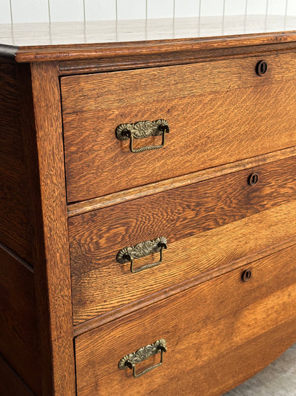 Late 19th Century Antique Oak Chest of Drawers