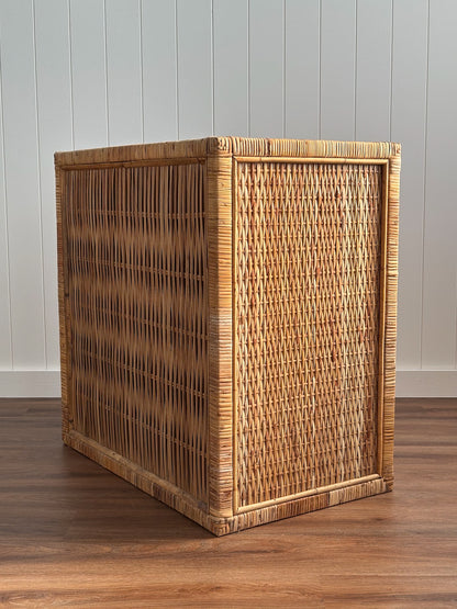 Vintage Woven Rattan Chest of Drawers