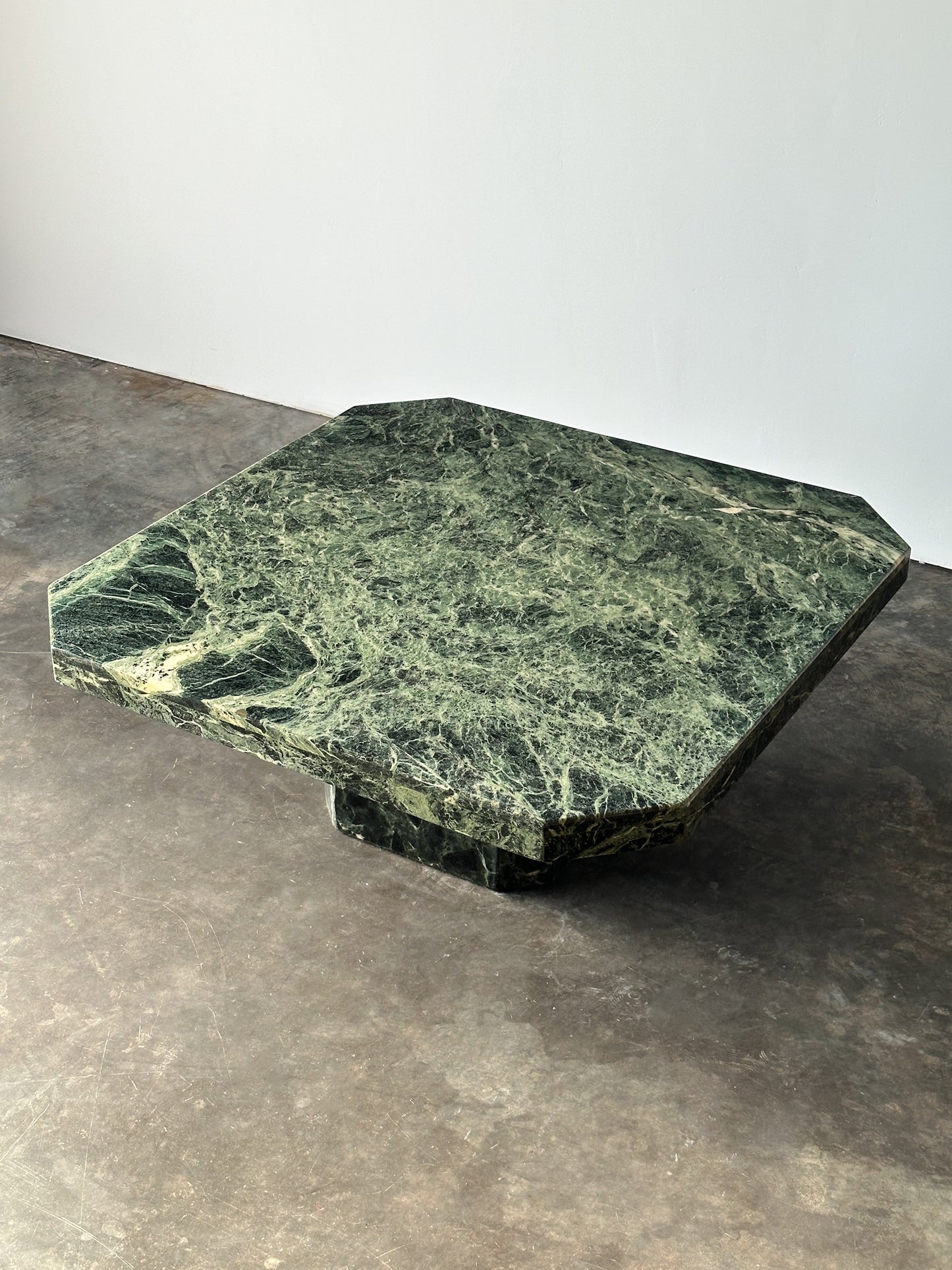 Verde Alpi Marble Coffee Table, Italy, 1970s