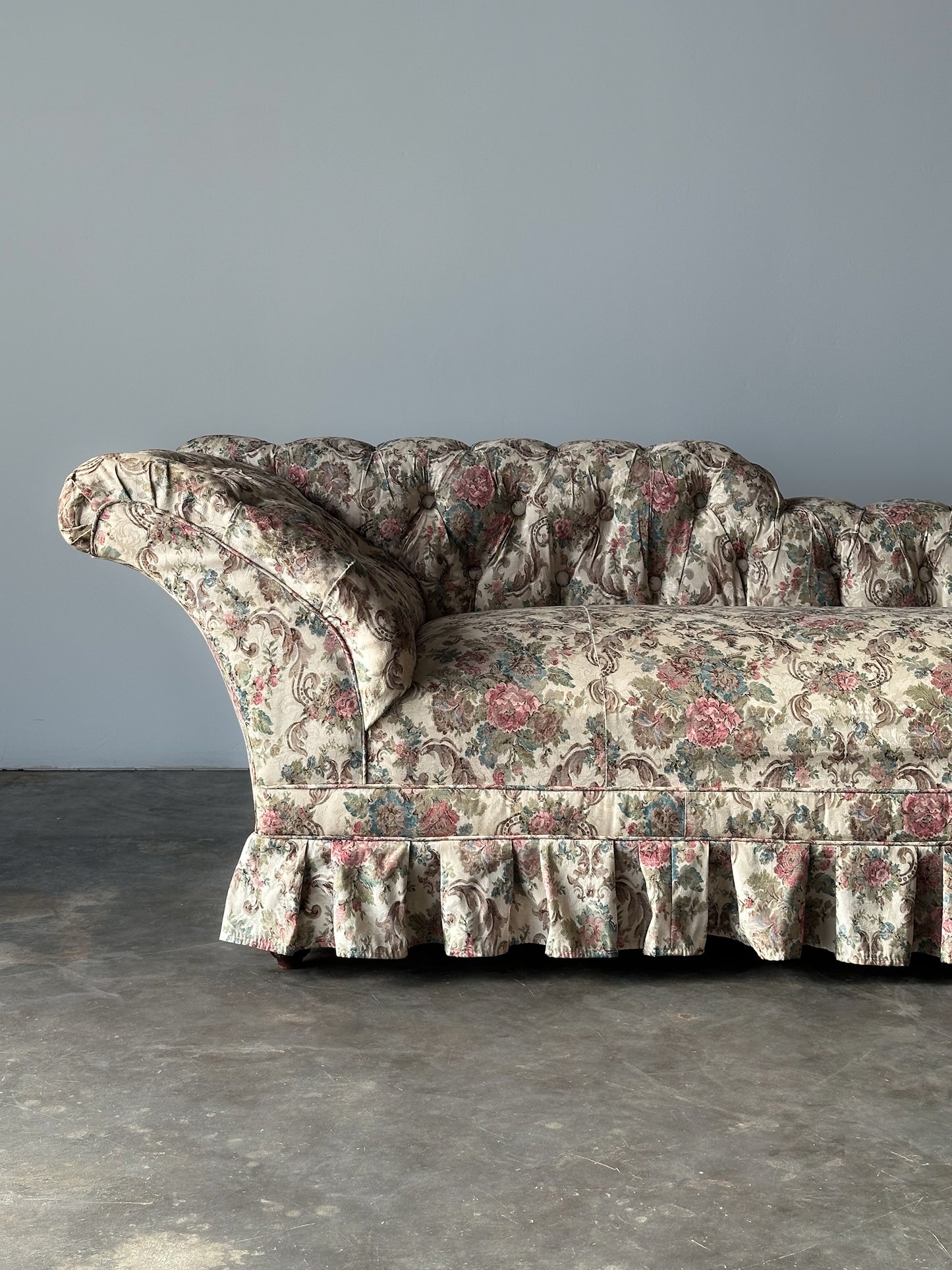 Napoleon III Tufted Chaise Longue, France, 19th Century