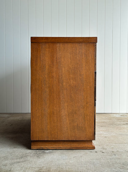 Architectural Oak 6-Drawer Dresser, C. 1960s