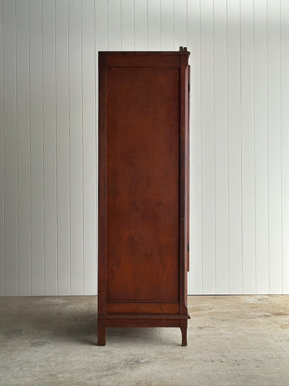 Late 19th Century Antique Mahogany Wardrobe Armoire with Original Mirrors