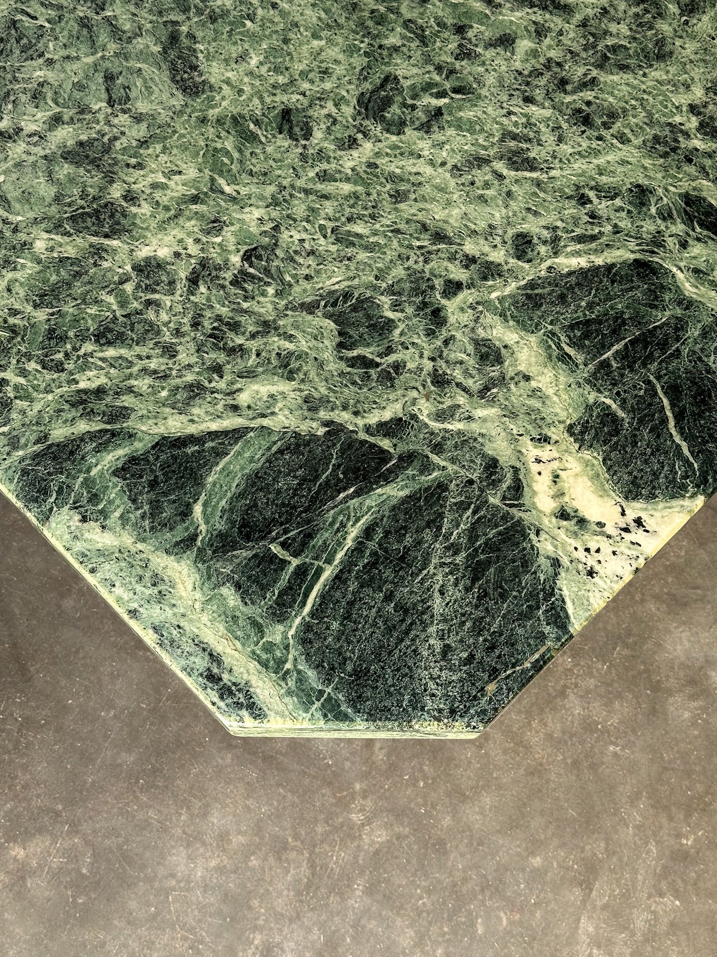 Verde Alpi Marble Coffee Table, Italy, 1970s
