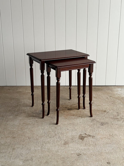 Pair of Vintage Mahogany Nesting Tables