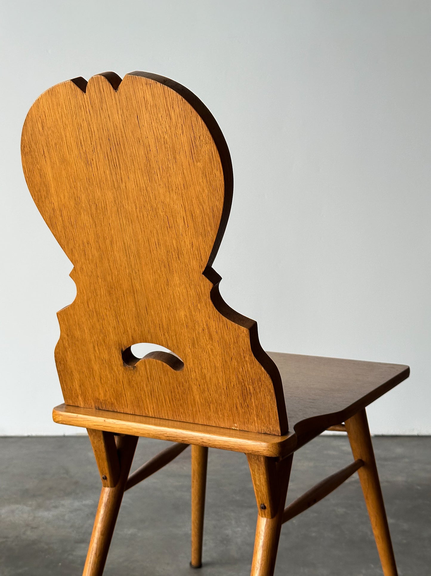 Swiss Alpine Stabelle Oak Dining Set, Mid-Century, Set of 5