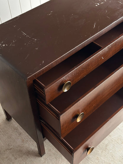 1930s Vintage Norman Bel Geddes Steel Chests of Drawers, Pair