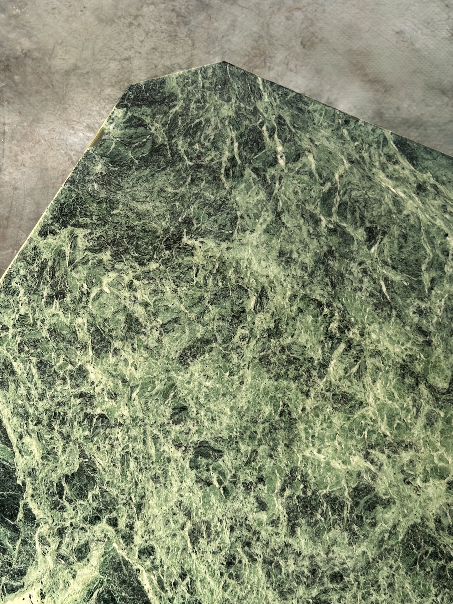 Verde Alpi Marble Coffee Table, Italy, 1970s