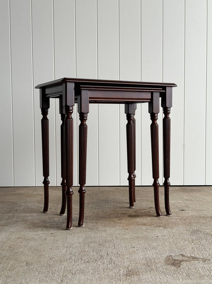 Pair of Vintage Mahogany Nesting Tables