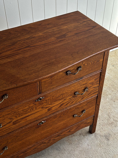 Antique Oak Chest of Drawers, Late 19th Century