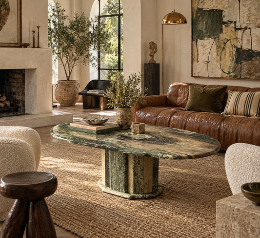 Cipollino Ondulato Marble Oval Coffee Table, Italy, 1980s